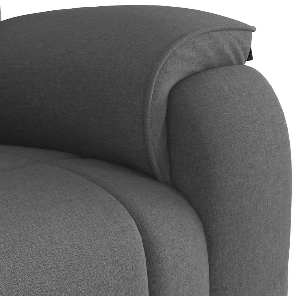 vidaXL Recliner dark grey fabric