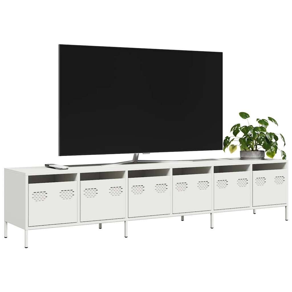 vidaXL TV Cabinet 202x39x43.5 cm Cold Rolled Steel Black