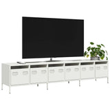 vidaXL TV Cabinet 202x39x43.5 cm Cold Rolled Steel Black