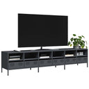 vidaXL TV Cabinet 202x39x43.5 cm Cold-Rolled Steel Black