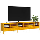 vidaXL TV Cabinet 202x39x43.5 cm Cold-Rolled Steel Black