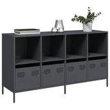 vidaXL Dressoir 135x39x73,5 cm koudgewalst staal zwart