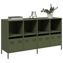 vidaXL Dressoir 135x39x73,5 cm koudgewalst staal zwart