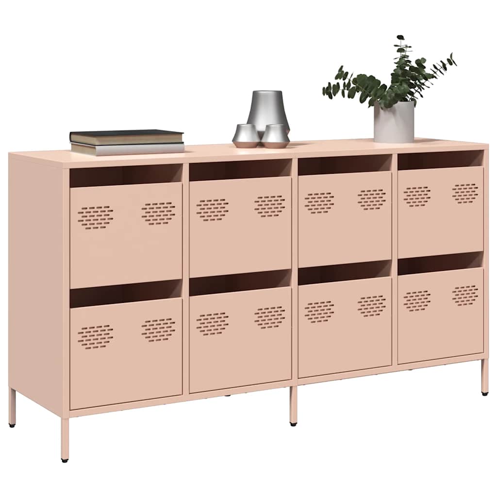 vidaXL Dressoir 135x39x73,5 cm koudgewalst staal zwart