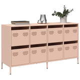 vidaXL Dressoir 135x39x73,5 cm koudgewalst staal zwart