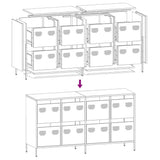 vidaXL Dressoir 135x39x73,5 cm koudgewalst staal zwart