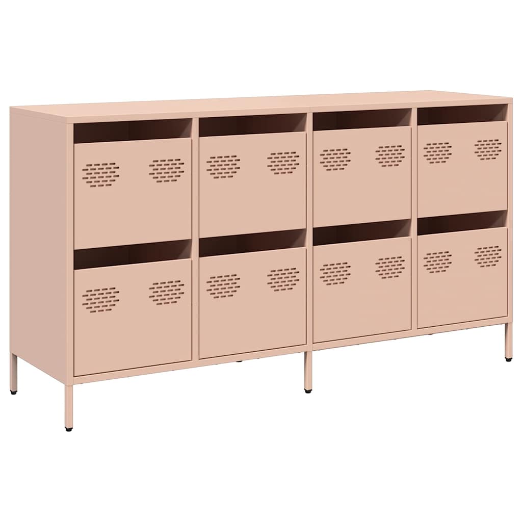 vidaXL Dressoir 135x39x73,5 cm koudgewalst staal zwart