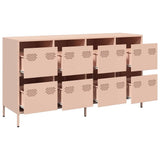vidaXL Dressoir 135x39x73,5 cm koudgewalst staal zwart