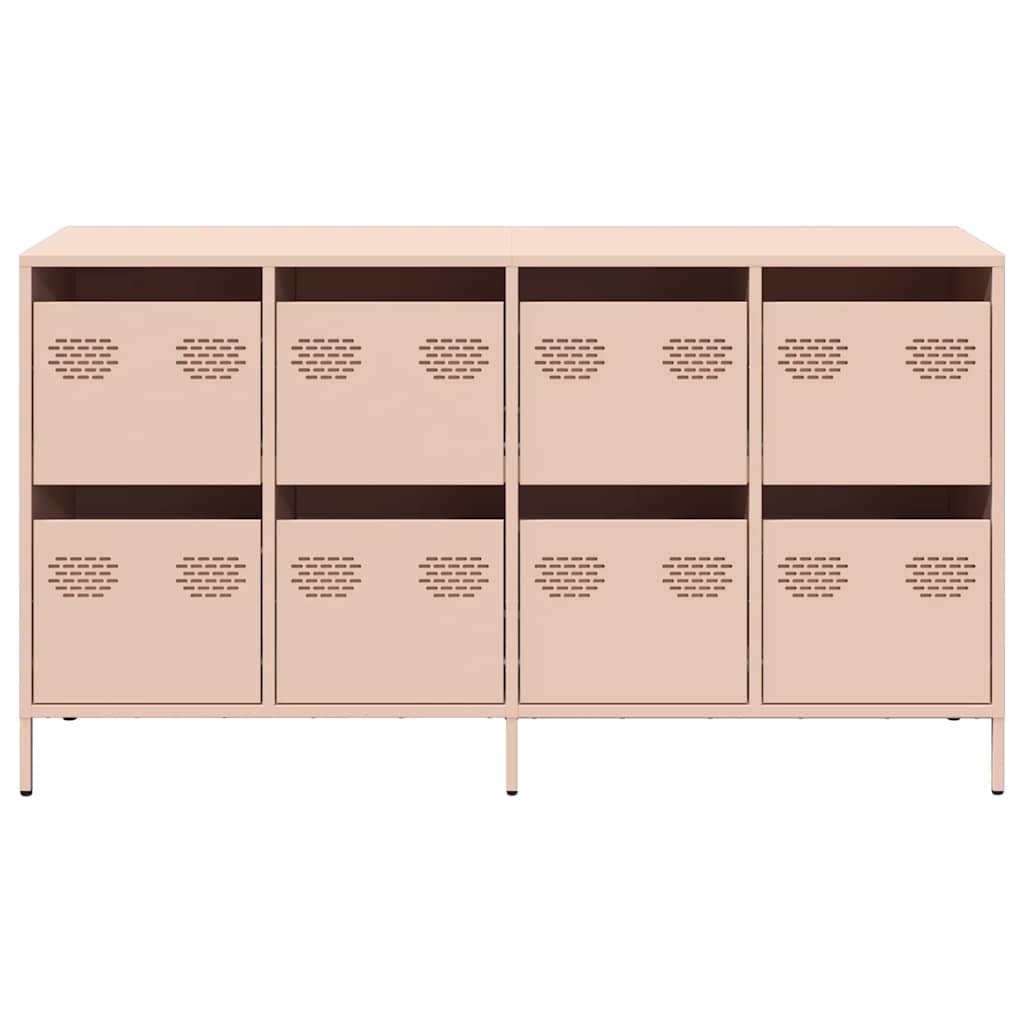 vidaXL Dressoir 135x39x73,5 cm koudgewalst staal zwart