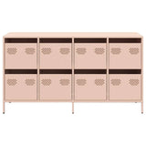 vidaXL Dressoir 135x39x73,5 cm koudgewalst staal zwart