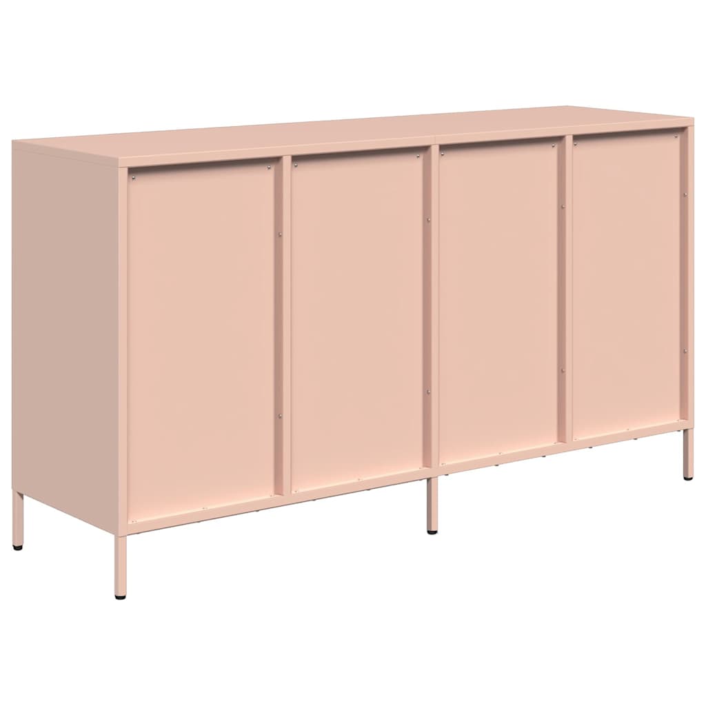 vidaXL Dressoir 135x39x73,5 cm koudgewalst staal zwart