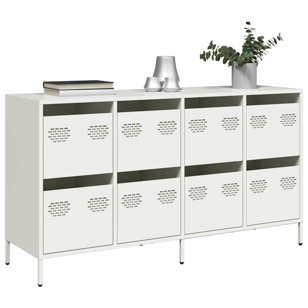 vidaXL Dressoir 135x39x73,5 cm koudgewalst staal zwart