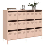 vidaXL Dressoir 135x39x103,5 cm koudgewalst staal zwart