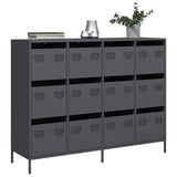 vidaXL Dressoir 135x39x103,5 cm koudgewalst staal zwart
