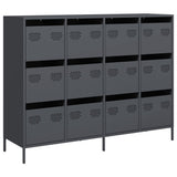 vidaXL Dressoir 135x39x103,5 cm koudgewalst staal zwart
