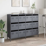 vidaXL Dressoir 135x39x103,5 cm koudgewalst staal zwart