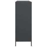 vidaXL Dressoir 135x39x103,5 cm koudgewalst staal zwart