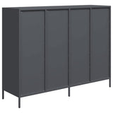 vidaXL Dressoir 135x39x103,5 cm koudgewalst staal zwart