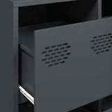 vidaXL Dressoir 135x39x103,5 cm koudgewalst staal zwart