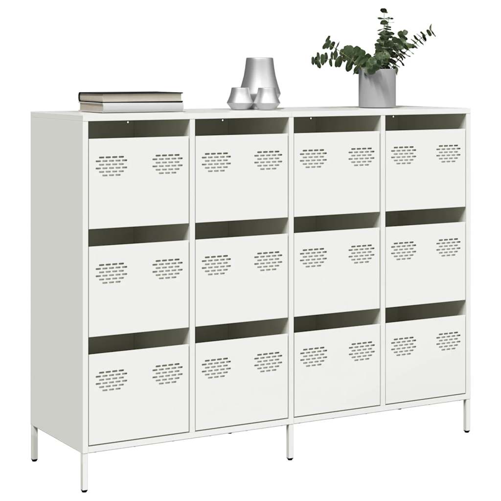 vidaXL Dressoir 135x39x103,5 cm koudgewalst staal zwart