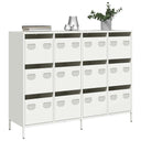 vidaXL Dressoir 135x39x103,5 cm koudgewalst staal zwart