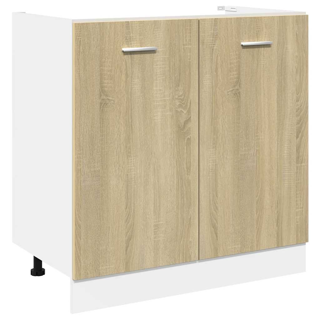 vidaXL 8-delige Keukenkastenset Lyon bewerkt hout sonoma eikenkleurig
