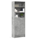 vidaXL Hoge kast met LED 69x32,5x200 cm bewerkt hout wit