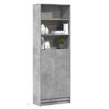 vidaXL Hoge kast met LED 69x32,5x200 cm bewerkt hout wit