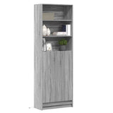 vidaXL Hoge kast met LED 69x32,5x200 cm bewerkt hout wit