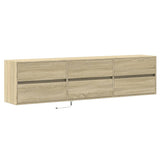 vidaXL Tv-wandmeubel met LED-verlichting 180x31x45 cm wit