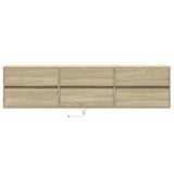 vidaXL Tv-wandmeubel met LED-verlichting 180x31x45 cm wit