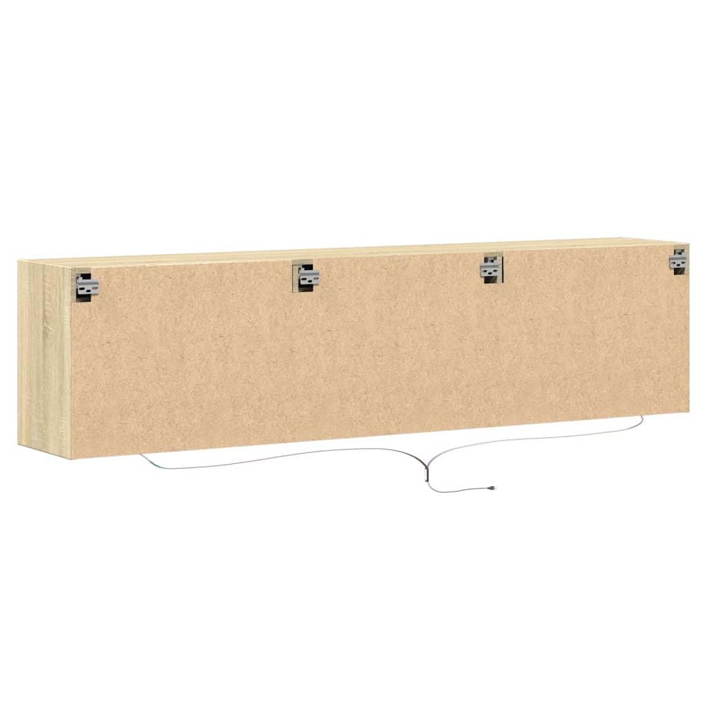 vidaXL Tv-wandmeubel met LED-verlichting 180x31x45 cm wit