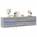 vidaXL Tv-wandmeubel met LED-verlichting 180x31x45 cm wit