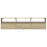 vidaXL TV Cabinet with LED Lights 180x31x45 cm White