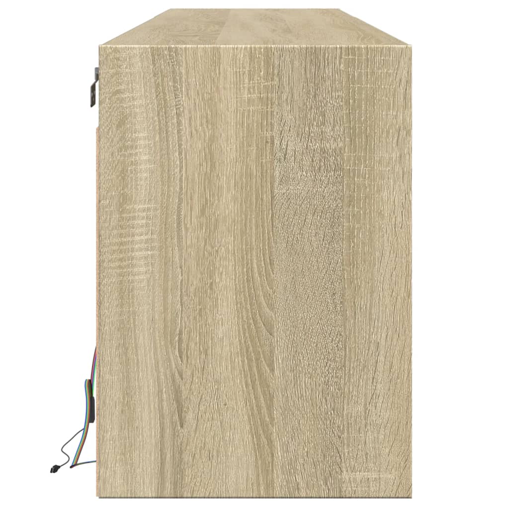 vidaXL TV Cabinet with LED Lights 180x31x45 cm White