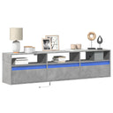 vidaXL TV Cabinet with LED Lights 180x31x45 cm White