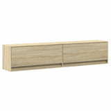 vidaXL Tv-wandmeubel met LED-verlichting 180x31x38 cm wit