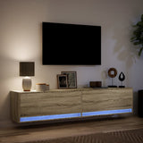 vidaXL Tv-wandmeubel met LED-verlichting 180x31x38 cm wit