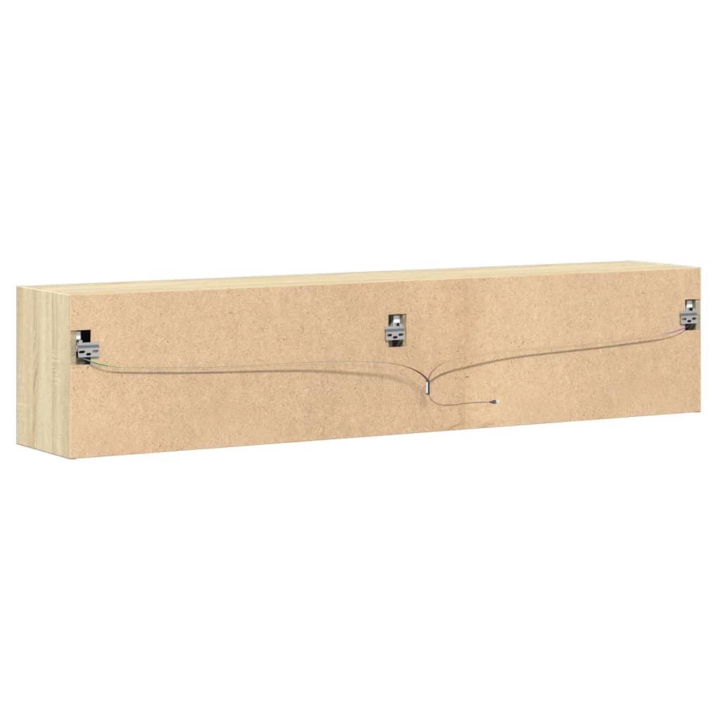 vidaXL Tv-wandmeubel met LED-verlichting 180x31x38 cm wit