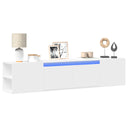 vidaXL Tv-wandmeubel met LED-verlichting 180x31x39,5 cm wit