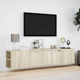vidaXL Tv-wandmeubel met LED-verlichting 180x31x39,5 cm wit