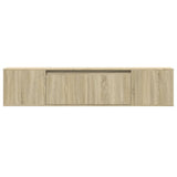 vidaXL Tv-wandmeubel met LED-verlichting 180x31x39,5 cm wit