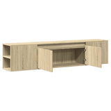 vidaXL Tv-wandmeubel met LED-verlichting 180x31x39,5 cm wit