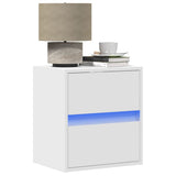 vidaXL Nachtkastjes met LED's 2 st wandgemonteerd wit