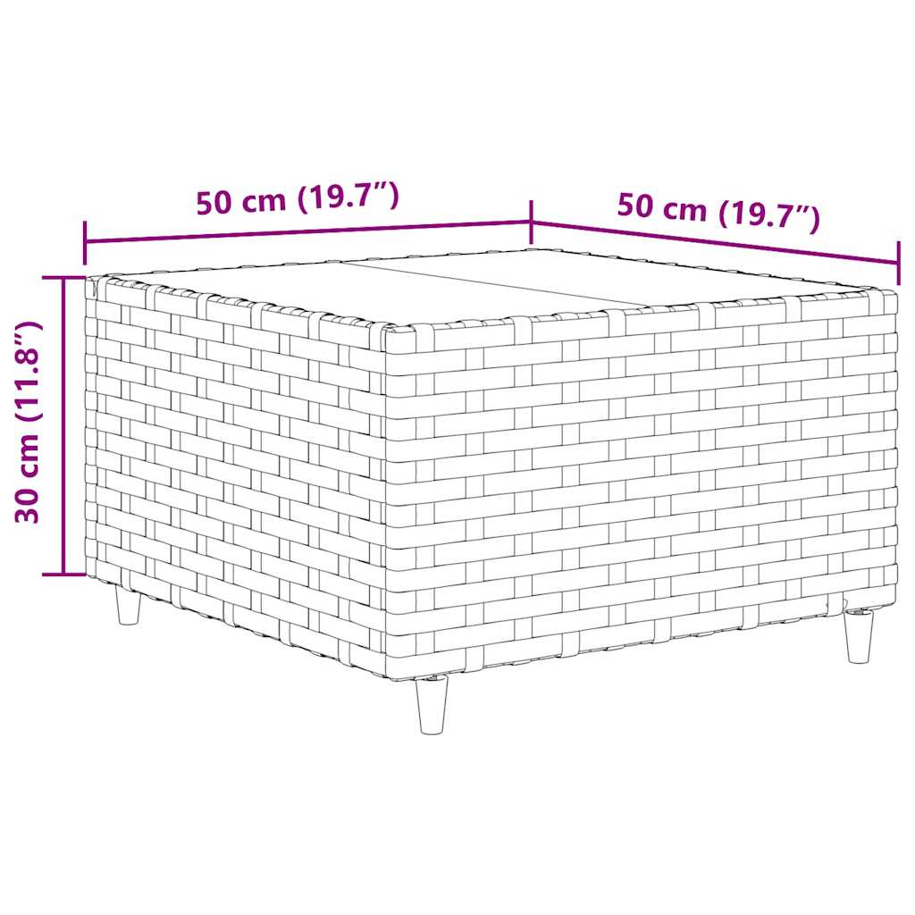 vidaXL 5-delige Loungeset met kussens poly rattan bruin