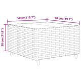vidaXL 4-delige Loungeset met kussens poly rattan zwart
