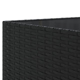 vidaXL 4-delige Loungeset met kussens poly rattan zwart