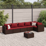 vidaXL 4-delige Loungeset met kussens poly rattan zwart