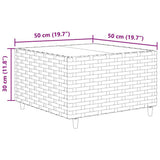 vidaXL 5-delige Loungeset met kussens poly rattan zwart