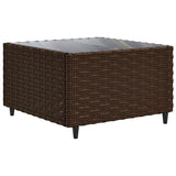 vidaXL 5-delige Loungeset met kussens poly rattan zwart